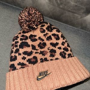 Nike leopard beanie